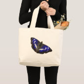 Paarse keizersvlinder grote tote bag (Voorkant (product))