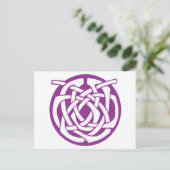 Paarse Keltische cirkel Briefkaart (Staand voorkant)