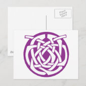 Paarse Keltische cirkel Briefkaart (Voorkant / Achterkant)