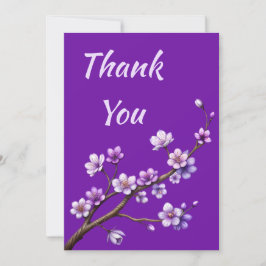 Paarse kersenbloesem bedankt voor je donatie feestdagenkaart