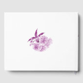 Paarse kersenbloesem waterverf Custom Wedding Gastenboek (Achterkant)