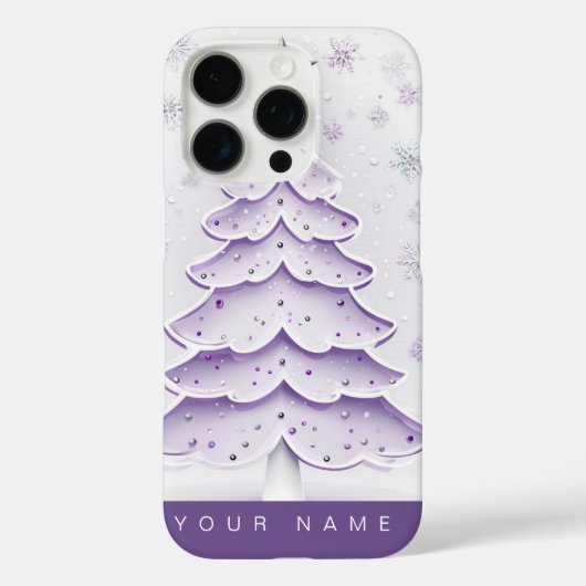 Paarse kerst Case-Mate iPhone case (Achterkant)