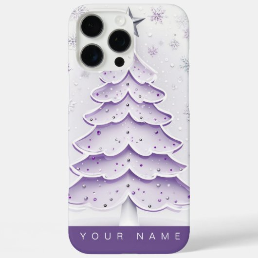Paarse kerst Case-Mate iPhone case (Achterkant)