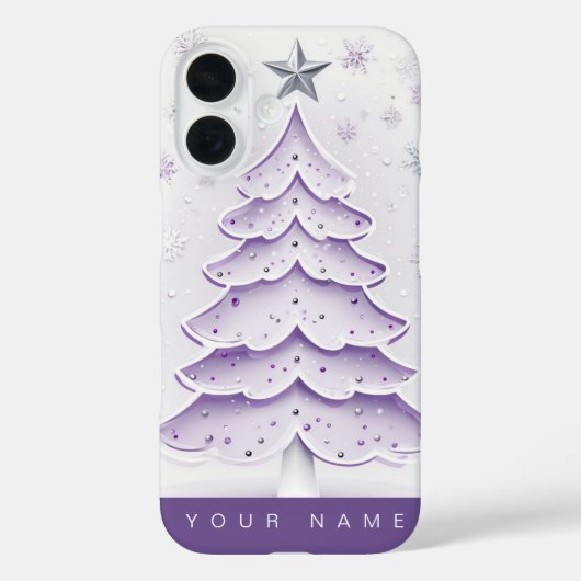 Paarse kerst Case-Mate iPhone case (Achterkant)