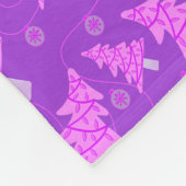 Paarse kerst fleece deken (Hoek)