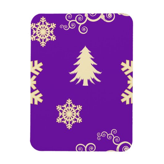 Paarse kerst magneet (Verticaal)