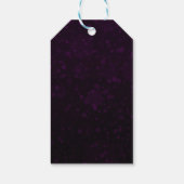 Paarse kerst met Agate & Silver Baubles Cadeaulabel (Achterkant)