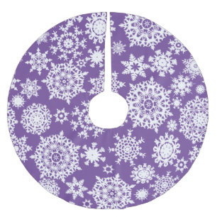 Paarse Kerst Sneeuwvlok Patroon Boom Rok Kerstboom Rok