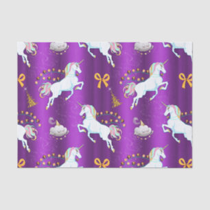 Paarse kerst van Unicorn Tissuepapier