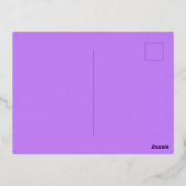 Paarse kerstboom Folie Kaart (Achterkant)