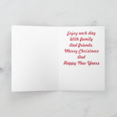 Paarse Kerstboom, Kerstmis Kaart (Binnen)