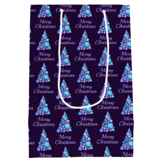 Paarse kerstboom Matin Medium Cadeauzakje (Achterkant)