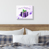 Paarse kerstcadeau afdrukken (Insitu (Slaapkamer))