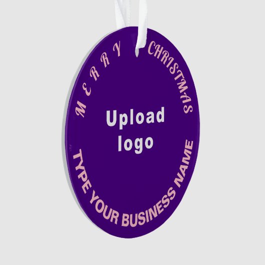 Paarse kerstcirkel Acrylversiering voor zakelijk k Ornament (voorkant)