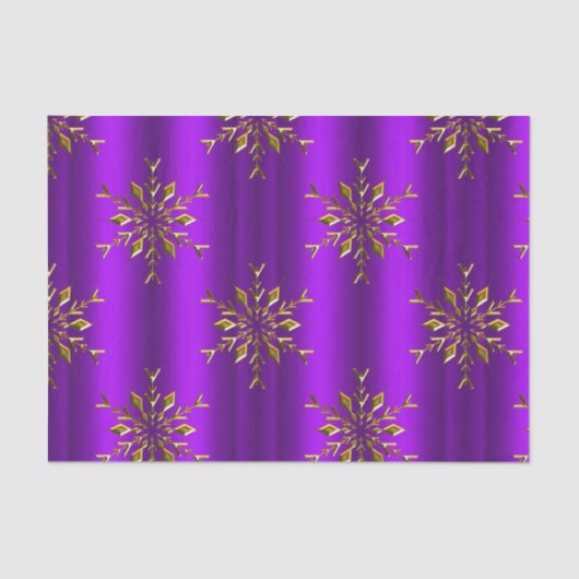 Paarse kerstdagen met gouden kerstdagen tissuepapier (Voorkant)