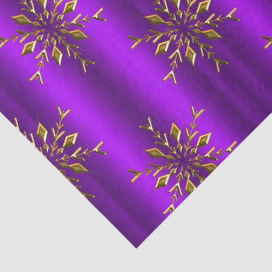 Paarse kerstdagen met gouden kerstdagen tissuepapier (Detail)