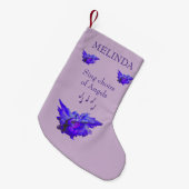 Paarse kerstengel Stocking, klein Kleine Kerstsok (Voorkant (Hangend))