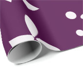 Paarse Kerstklokken Vakantiepatroon Cadeaupapier (Rol Hoek)