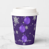 Paarse kerstsierbeker papieren bekers (Achterkant)