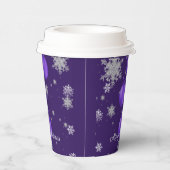 Paarse kerstsierbeker papieren bekers (Rechts)