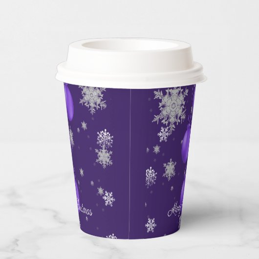 Paarse kerstsierbeker papieren bekers (Rechts)