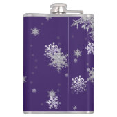 Paarse kerstsierfeestfles heupfles (Achterkant)