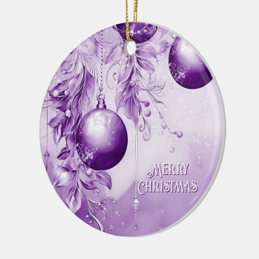 Paarse kerstvakantie Ornament (Links)