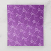 Paarse kervel, met inkt bloem, bruiloft (Binnenkant ongevouwen)