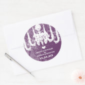 Paarse Kies een kleurenluidspreker Ronde Sticker (Envelop)