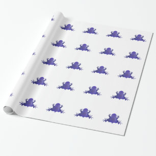 Paarse kikker cadeaupapier