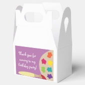 Paarse Kinder Kunst Party Favor Boxes Bedankdoosjes (Geopend)