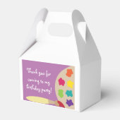 Paarse Kinder Kunst Party Favor Boxes Bedankdoosjes (Voorkant Zijde)