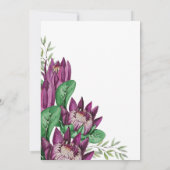 Paarse King Protea Waterverf Art Kaart (Achterkant)