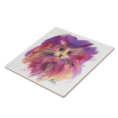 PAARSE KITTEN, KITTY CAT PORTRAIT CERAMIC TILE TEGELTJE (Zijkant)