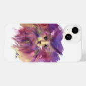 PAARSE KITTEN, KITTY CAT-PORTRAIT, wit Case-Mate iPhone Case (Achterkant (horizontaal))
