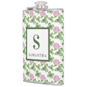 Paarse klaver | Monogram St Patrick's Day Heupfles (Links)