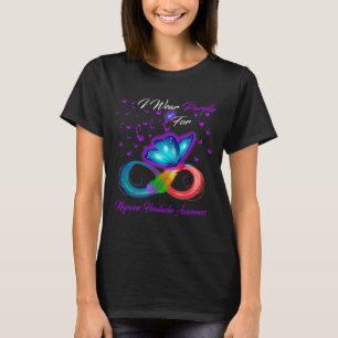 Paarse Kleding Dragen Voor Migraine Hoofdpijn Bewu T-shirt
