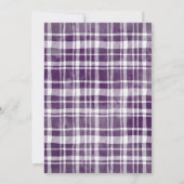 Paarse kleine pompoen rustiek Baby shower Kaart (Achterkant)