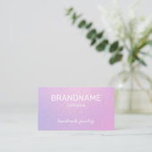 Paarse Kleur Gradient Textuur Oorbellen Studs Logo Visitekaartje (Staand voorkant)