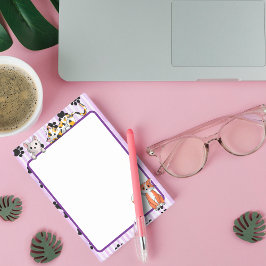 Paarse kleur met poten schattige kittens 4" x 6" post-it® notes