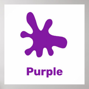 Paarse kleur met woorden poster