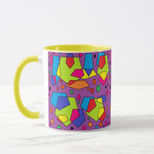 Paarse kleur ontwerp vet patroon mok