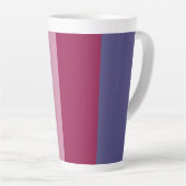 Paarse kleuren strepen latte mok (Rechterhoek)