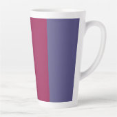 Paarse kleuren strepen latte mok (Rechts)