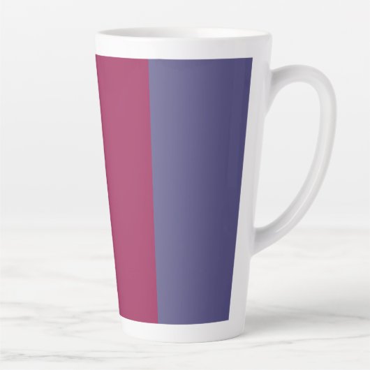 Paarse kleuren strepen latte mok (Rechts)