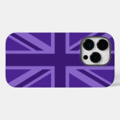 Paarse kleurenunitie met Britse vlag Case-Mate iPhone Case (Achterkant (horizontaal))