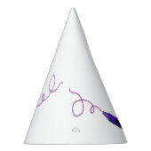 Paarse kleurpotlood feesthoedjes (Rechts)