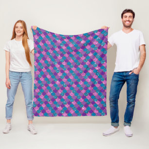Paarse kleurrijke zeemeermin fleece deken