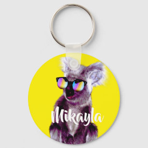 Paarse Koala doodt in Shades Sleutelhanger
