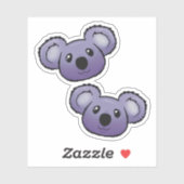 Paarse koala's sticker (Vel)